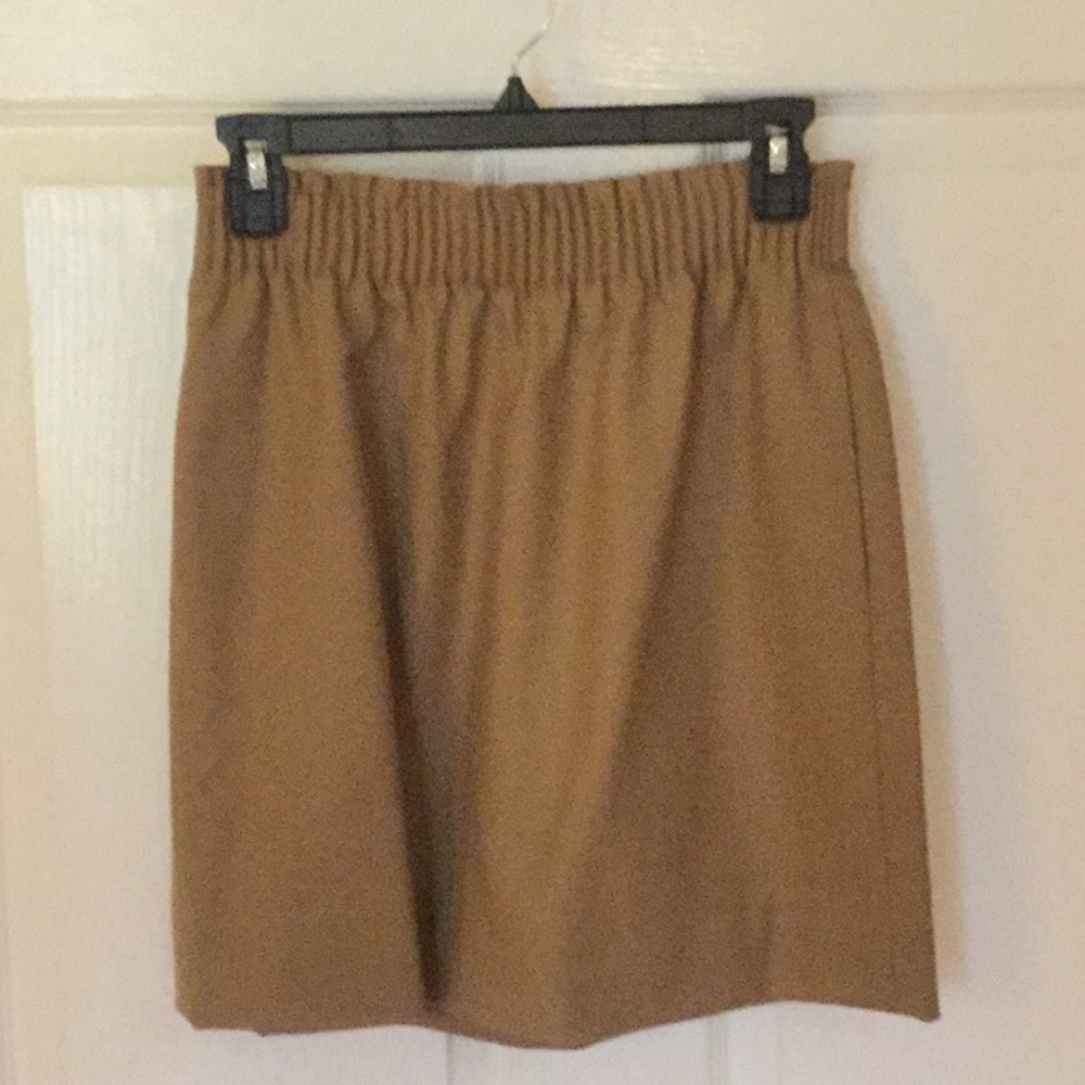 J. Crew Skirt Tan Size 0 NWT Side Pockets